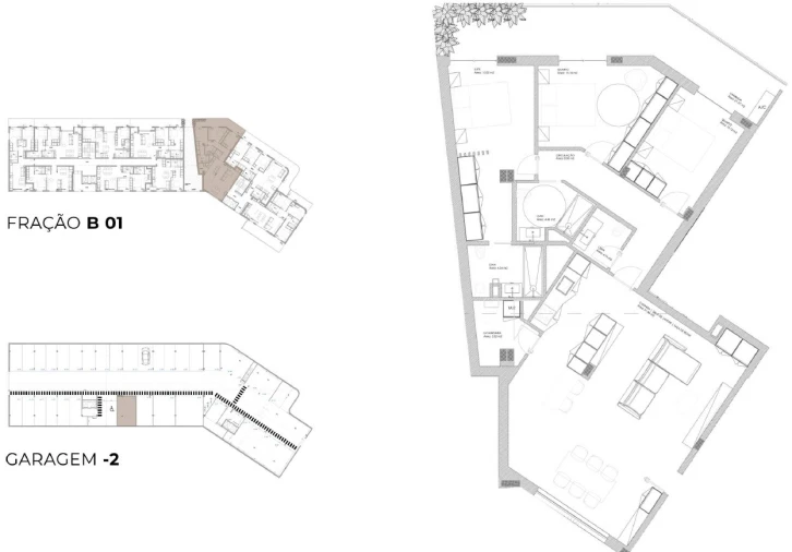 Apartamento T3 para Venda em Oliveira do Douro Planta 1