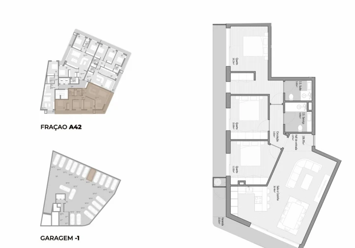 Apartamento T3 para Venda em Bougado (São Martinho e Santiago) Planta 1