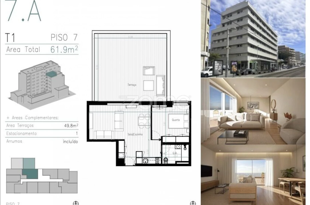 Apartamento T1 para Venda em Matosinhos e Leça da Palmeira Foto 7