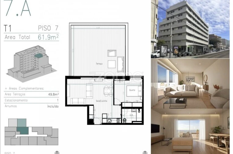 Apartamento T1 para Venda em Matosinhos e Leça da Palmeira Foto 7