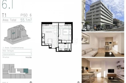 Apartamento T1 para Venda em Matosinhos e Leça da Palmeira