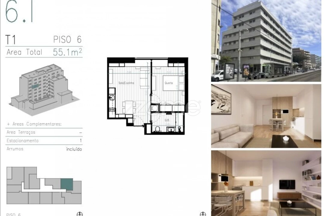 Apartamento T1 para Venda em Matosinhos e Leça da Palmeira Foto 6