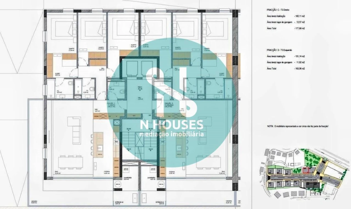 Apartamento T3 para Venda em Nogueira, Fraião e Lamaçães Foto 11