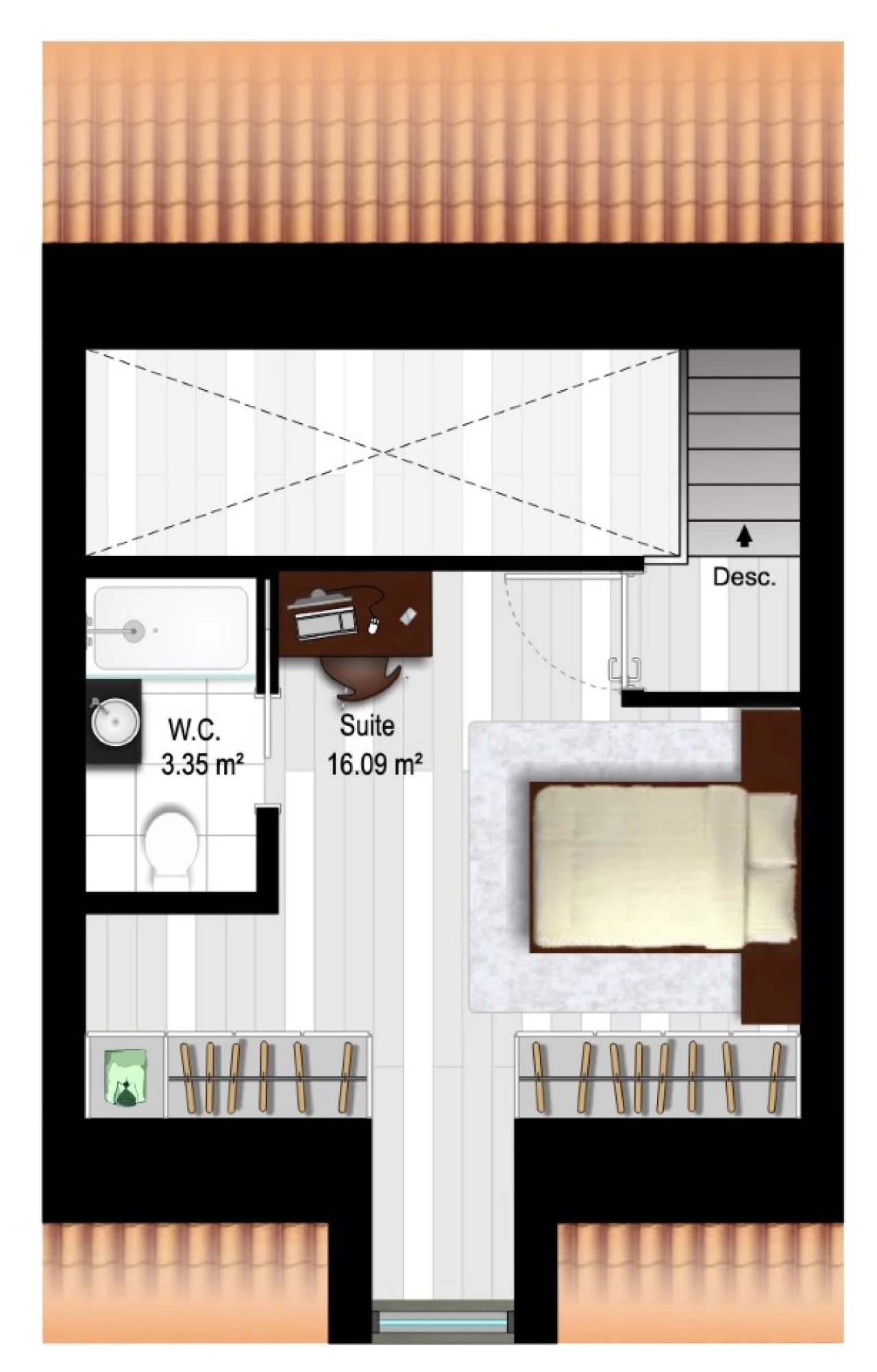 Apartamento T2 para Venda em Glória e Vera Cruz Planta 2