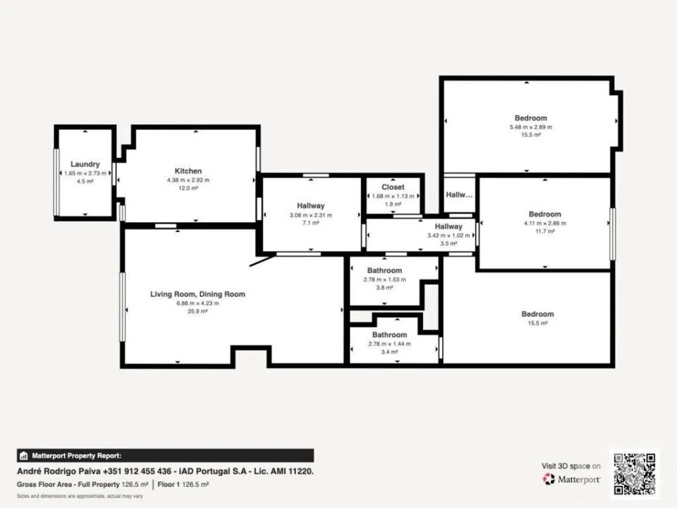 Apartamento T3 para Venda em São Mamede de Infesta e Senhora da Hora Foto 35