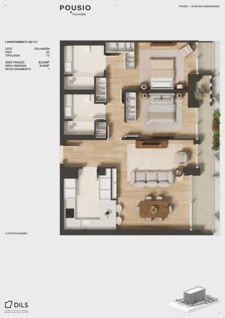Apartamento T2 para Venda em Ramalde Planta 1