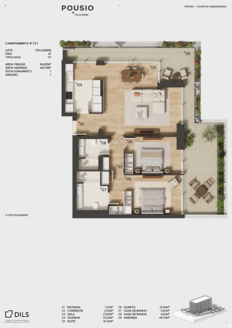 Apartamento T2 para Venda em Ramalde Planta 1