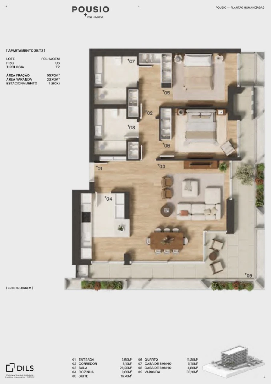 Apartamento T2 para Venda em Ramalde Planta 1