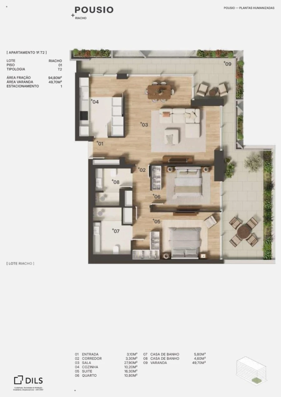 Apartamento T2 para Venda em Ramalde Planta 1