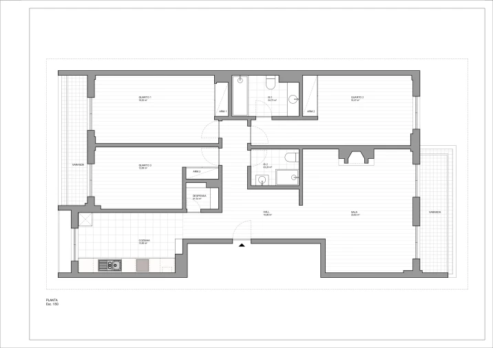 Apartamento T3 para Venda em Marvila, Ribeira Santarém, São Salvador, São Nicolau Foto 33