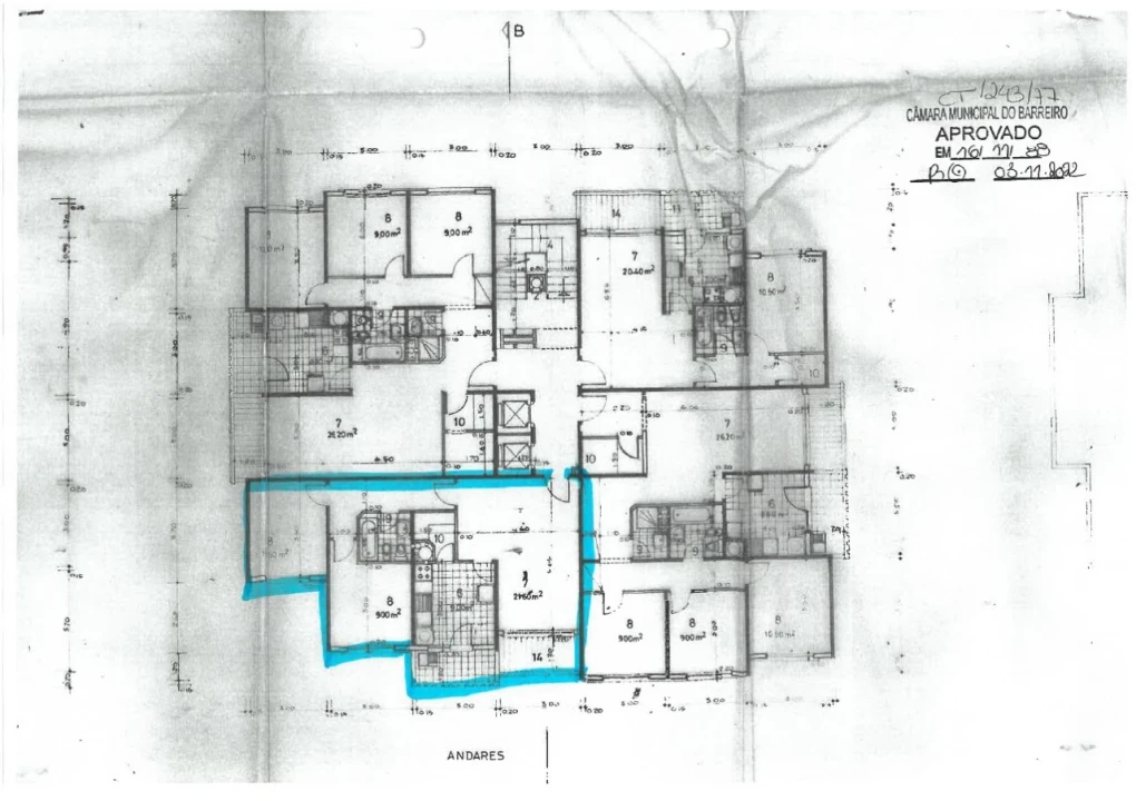 Apartamento T3 para Venda em Costa da Caparica Planta 2