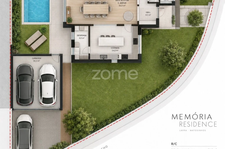 Moradia T4 para Venda em Perafita, Lavra e Santa Cruz do Bispo Planta 1