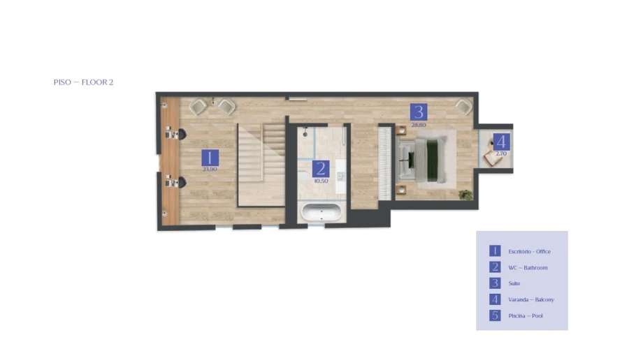 Moradia T3 para Venda em Cascais e Estoril Planta 2