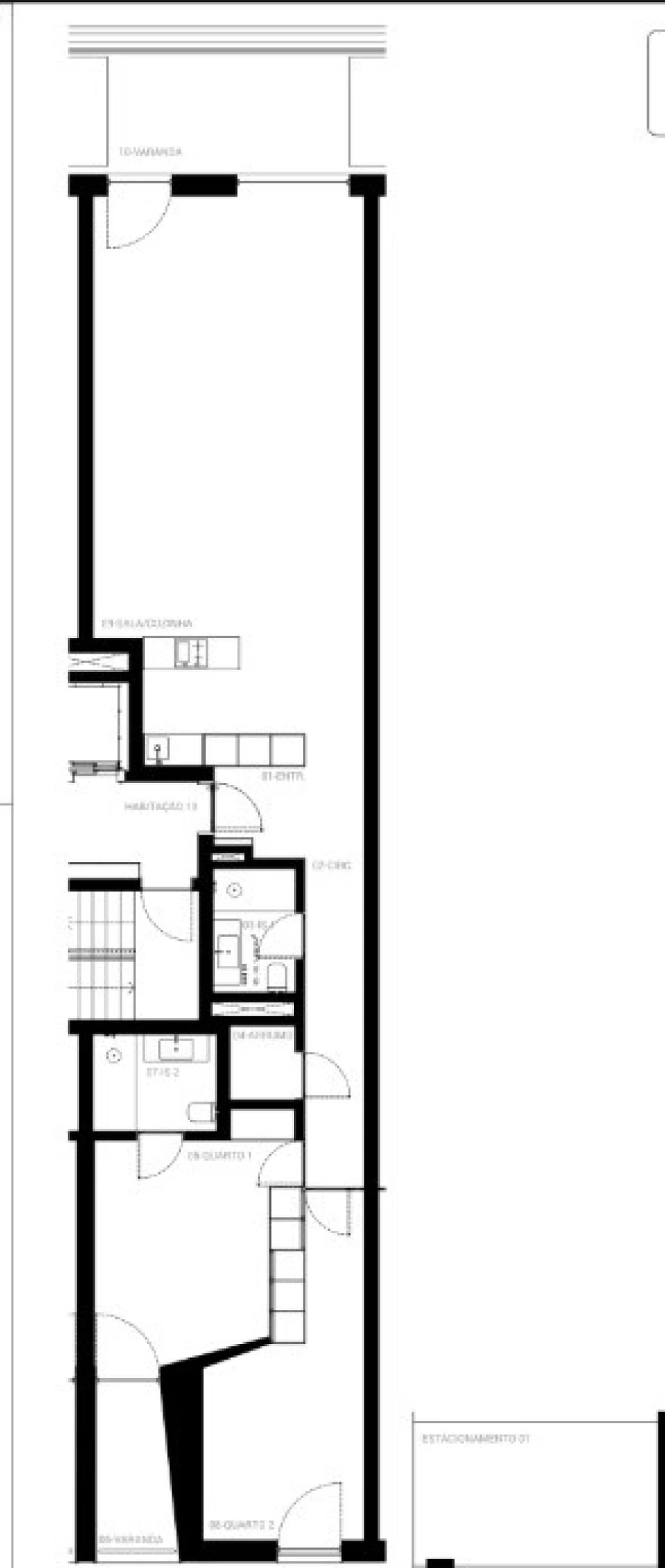 Apartamento T2 para Venda em Santa Marinha e São Pedro da Afurada Planta 1