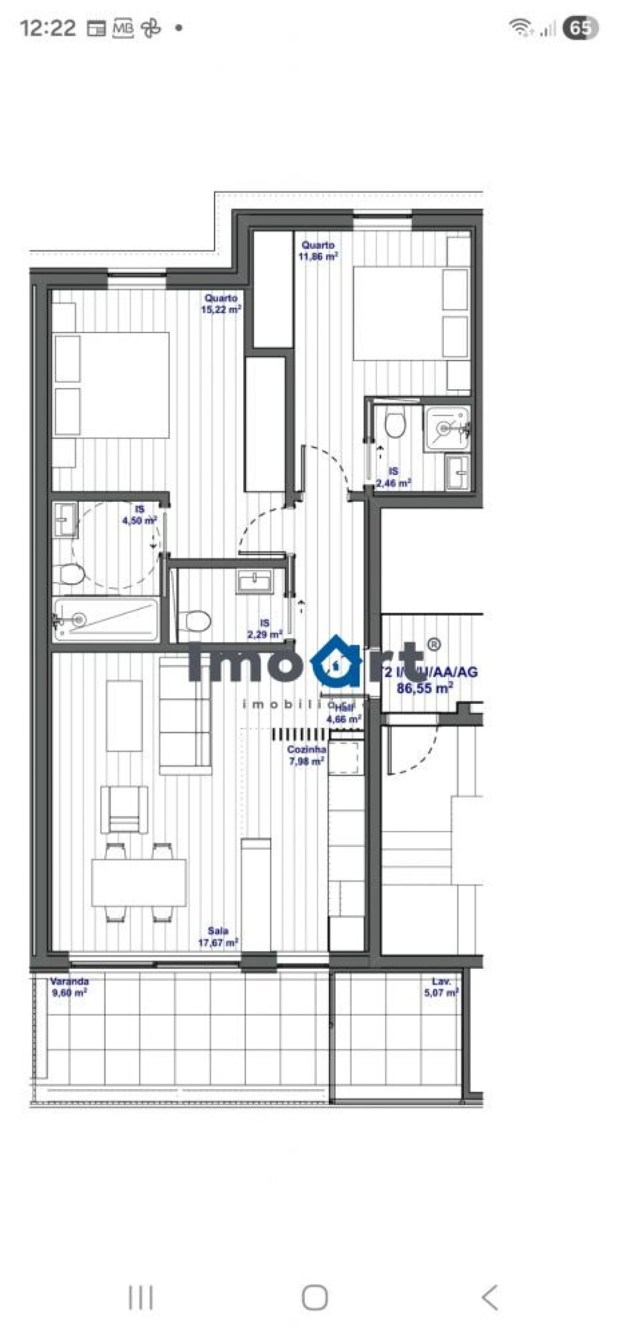 Apartamento T2 para Venda em Fânzeres e São Pedro da Cova Foto 9