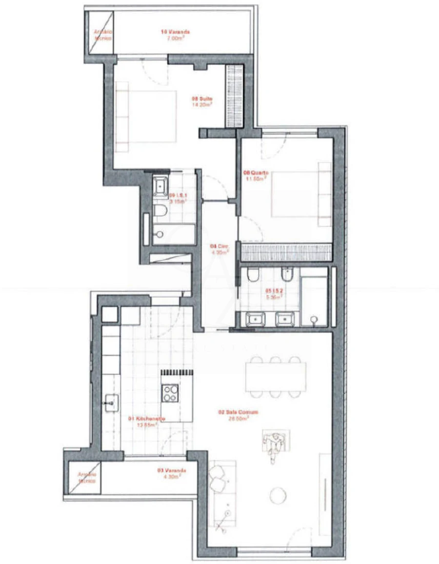 Apartamento T2 para Venda em Avenidas Novas Foto 34