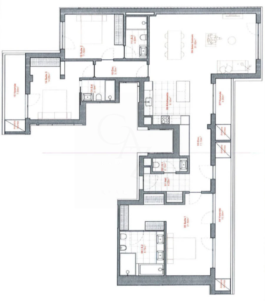 Apartamento T3 para Venda em Avenidas Novas Foto 54
