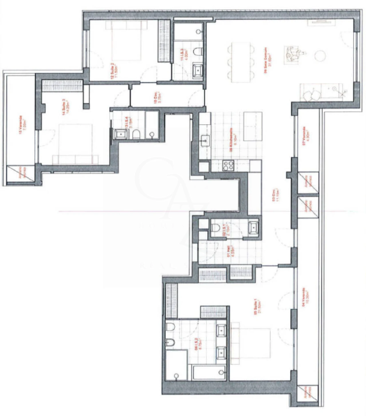 Apartamento T3 para Venda em Avenidas Novas Foto 54