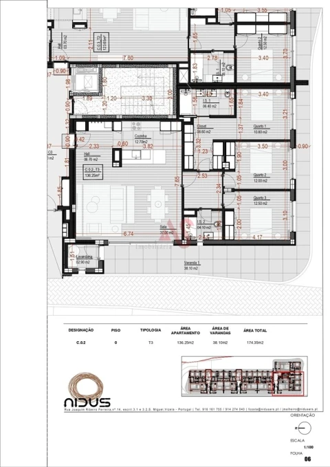 Apartamento T3 para Venda em Santa Eulália