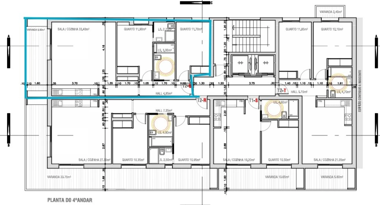 Apartamento T2 para Venda em Monte Gordo Planta 4
