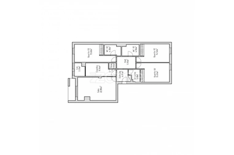 Apartamento T4 para Venda em Aguas Santas Planta 1