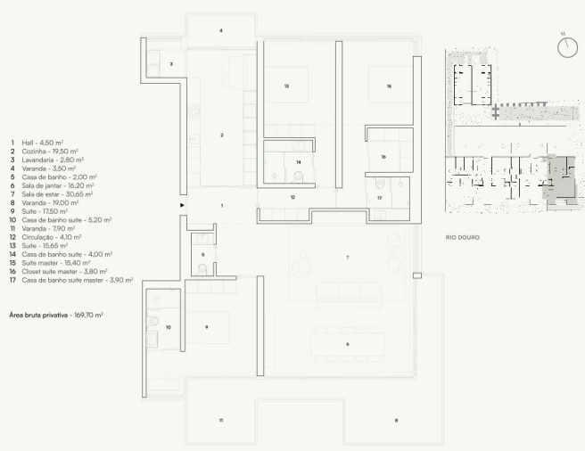 Apartamento T3 para Venda em Lordelo do Ouro e Massarelos Planta 1