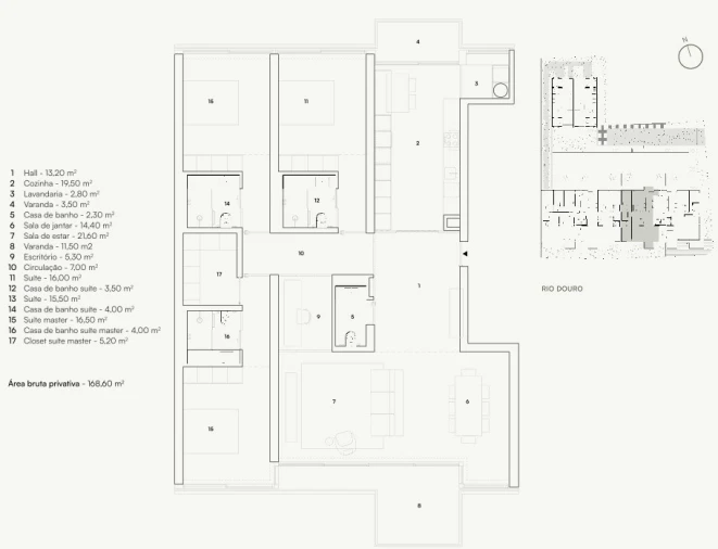 Apartamento T3 para Venda em Lordelo do Ouro e Massarelos Planta 1