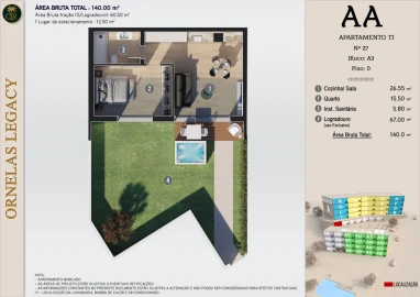 Apartamento T1 para Venda em Calheta