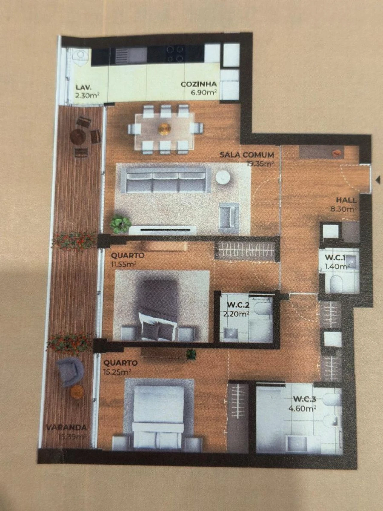Apartamento T2 para Arrendamento em Canidelo Foto 21
