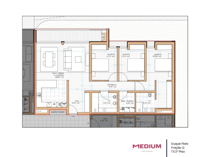 Apartamento T3 para Venda em Vila Nova de Famalicão e Calendário Foto 17
