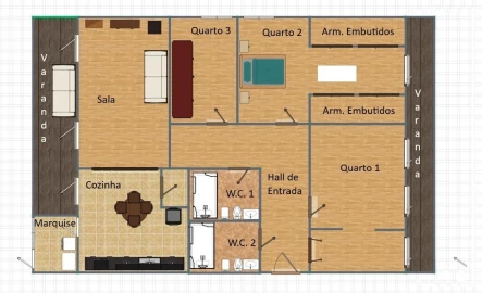 Apartamento T3 para Venda em Santo António
