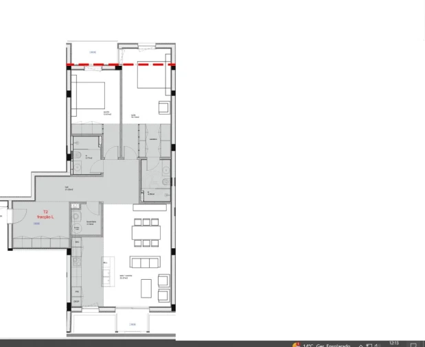Apartamento T2 para Venda em São Bernardo Planta 1