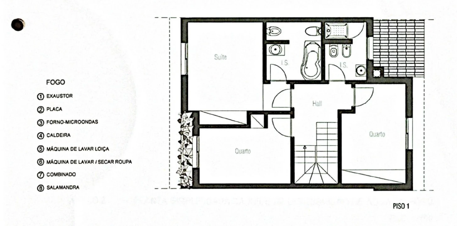Moradia T3 para Arrendamento em Cascais e Estoril Planta 2