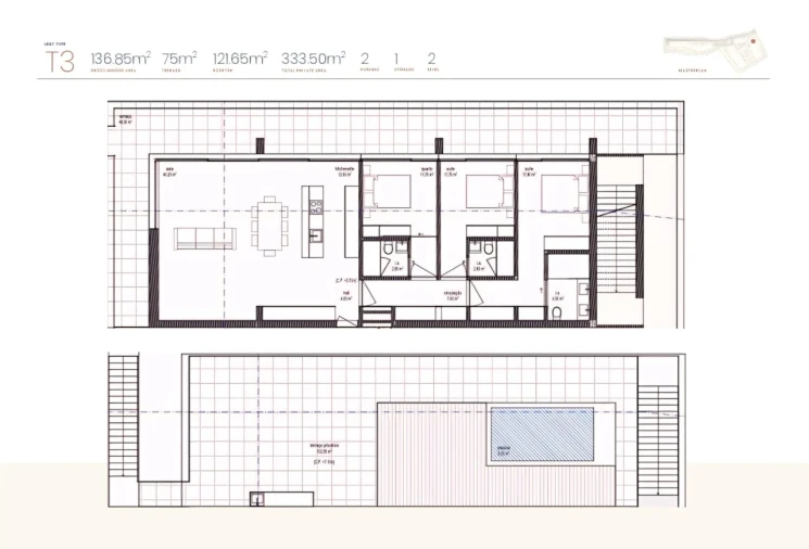 Apartamento T3 para Venda em Lagoa e Carvoeiro Planta 1