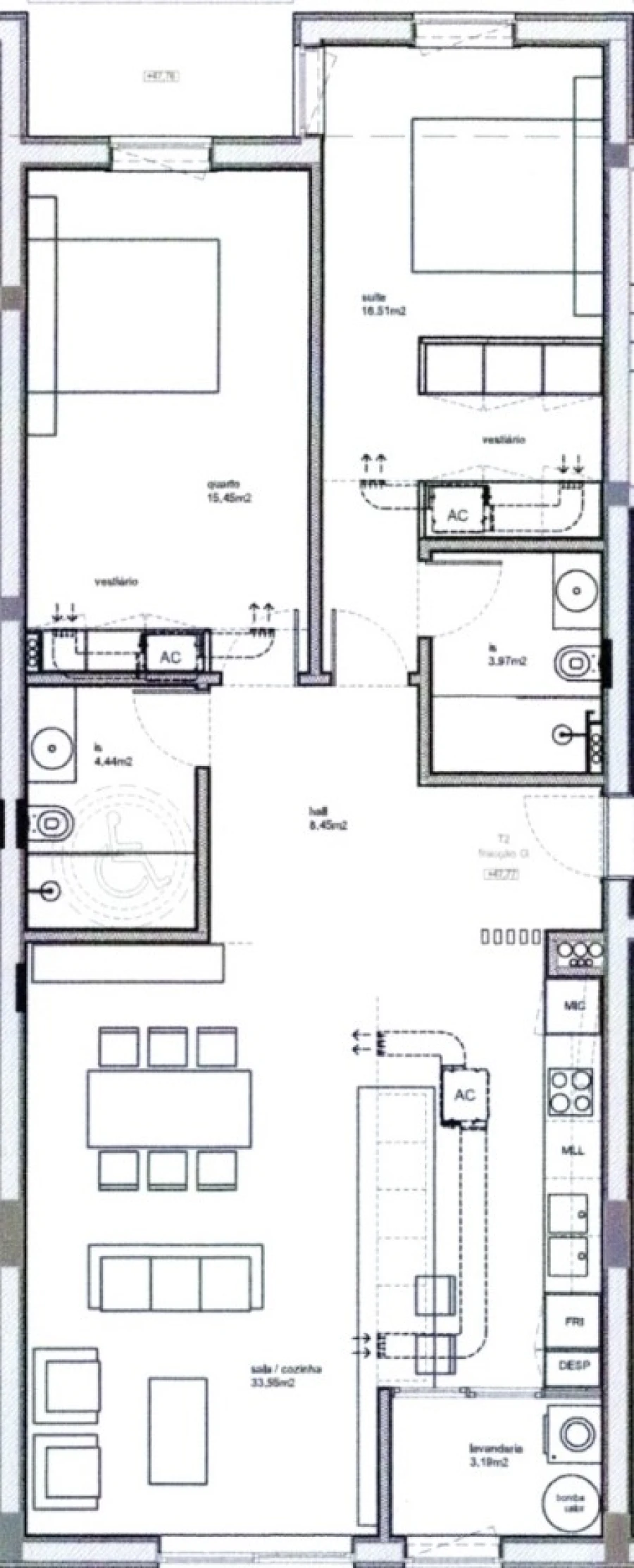 Apartamento T2 para Venda em São Bernardo Planta 1