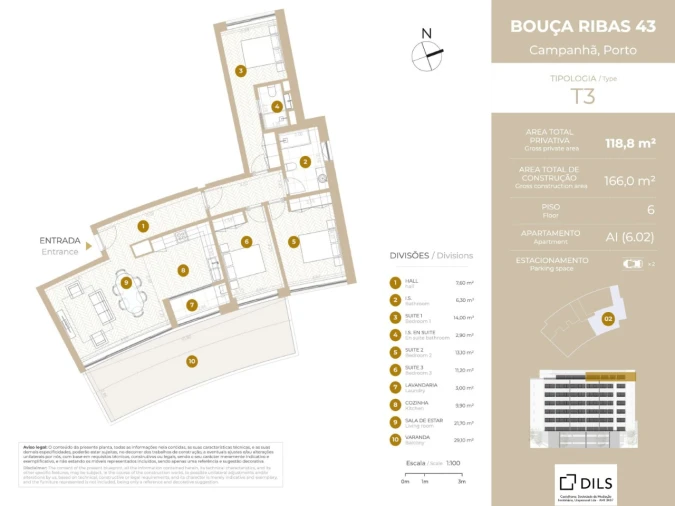 Apartamento T3 para Venda em Campanhã Planta 1