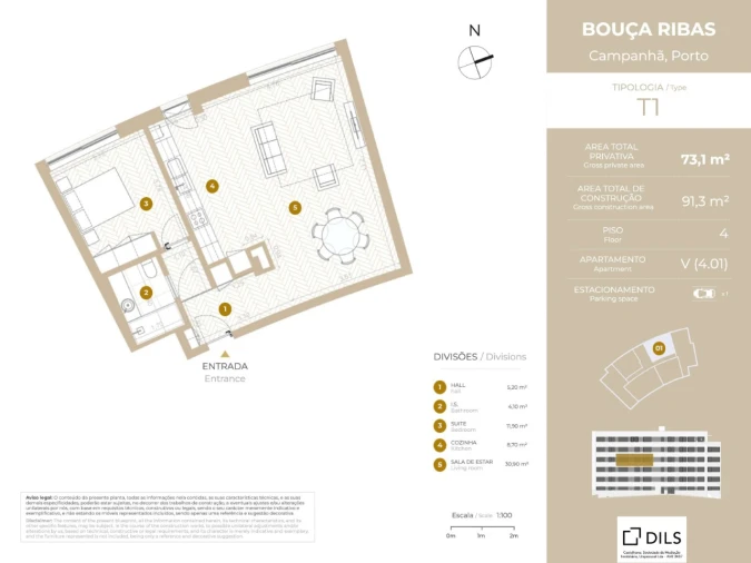 Apartamento T1 para Venda em Campanhã Planta 1
