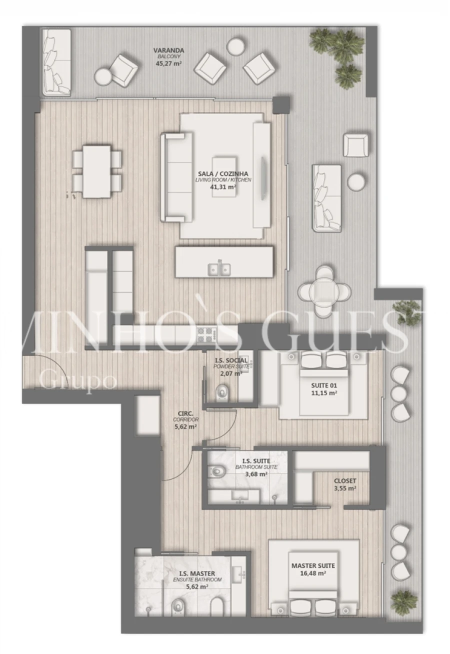 Apartamento T2 para Venda em Quarteira Foto 12