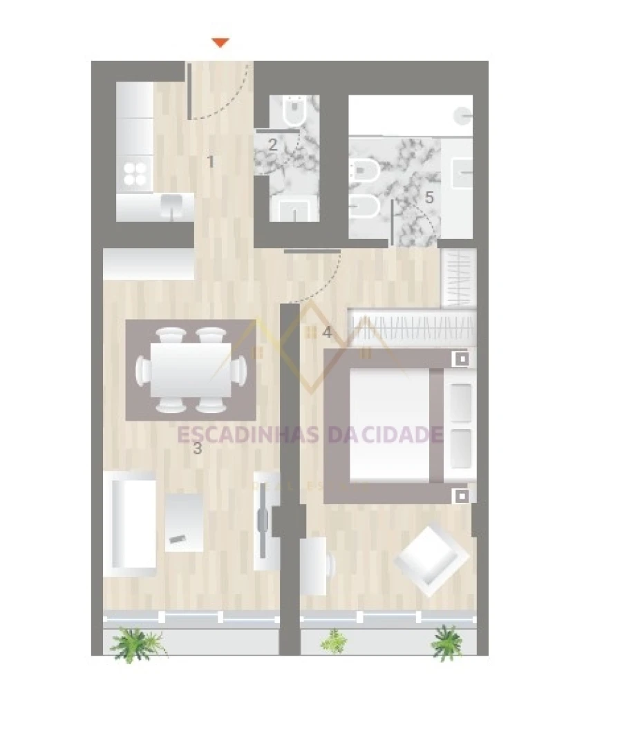 Apartamento T1 para Venda em Estrela Planta 1