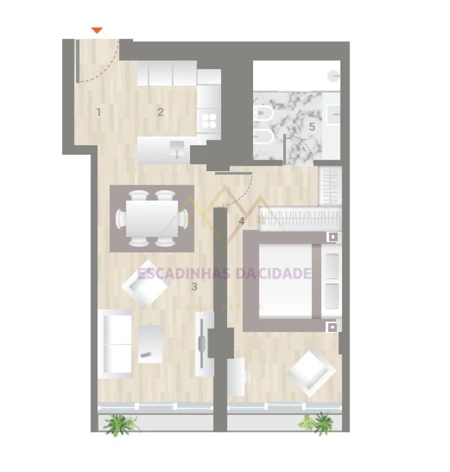 Apartamento T1 para Venda em Estrela Planta 1