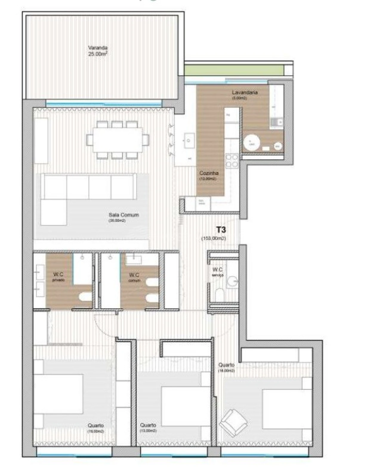 Apartamento T3 para Venda em Azurem Foto 22