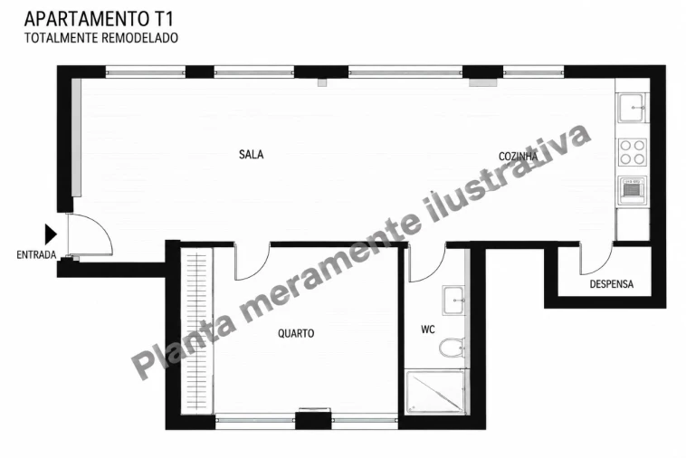 Apartamento T1 para Venda em Massamá e Monte Abraão Planta 1