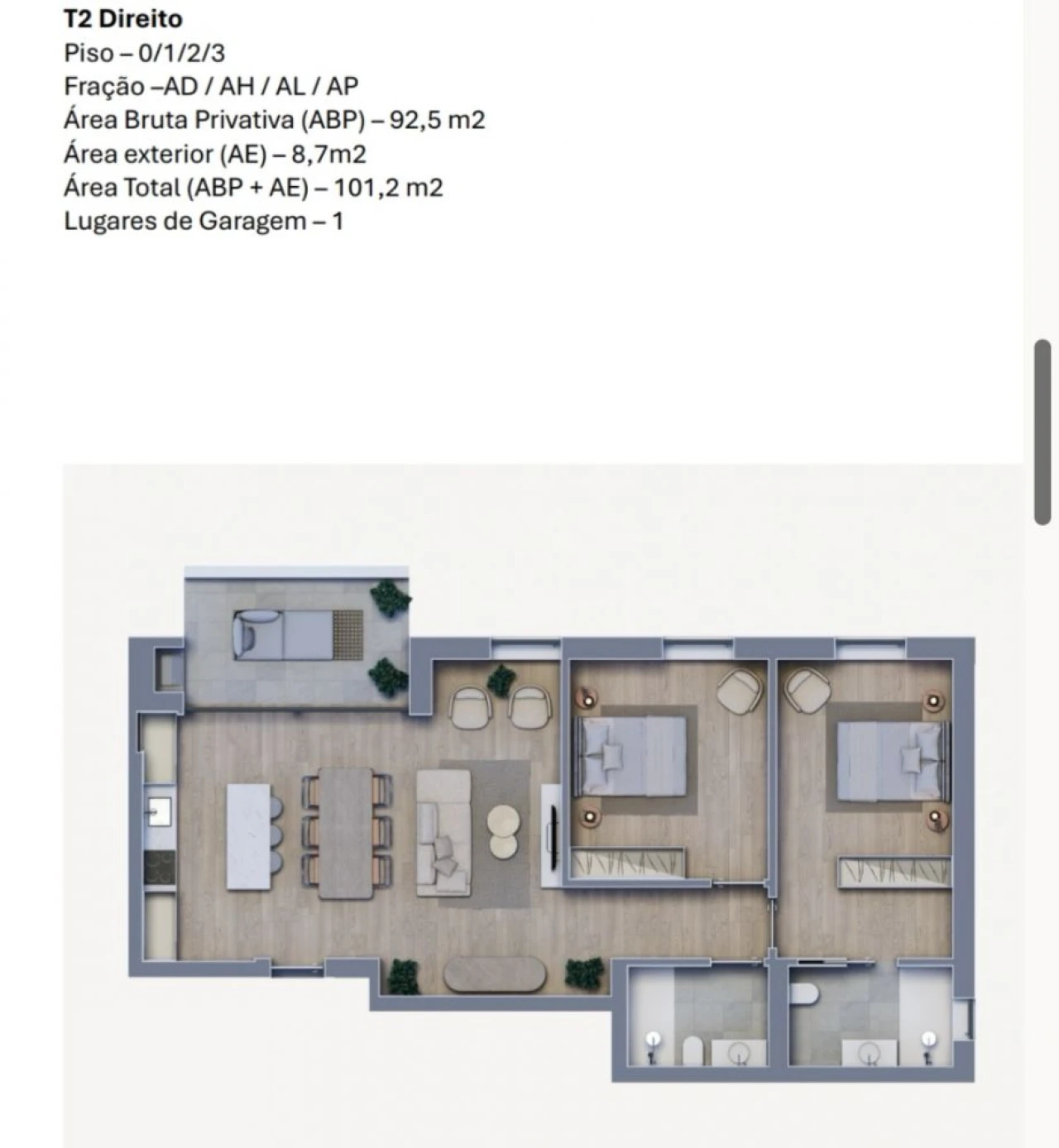 Apartamento T2 para Venda em Oliveira do Bairro Foto 17