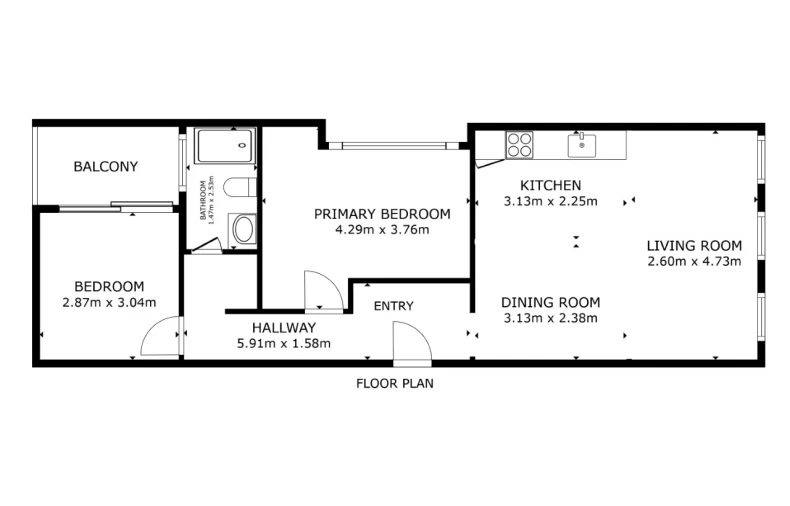 Apartamento T2 para Venda em Caminha (Matriz) e Vilarelho Planta 1