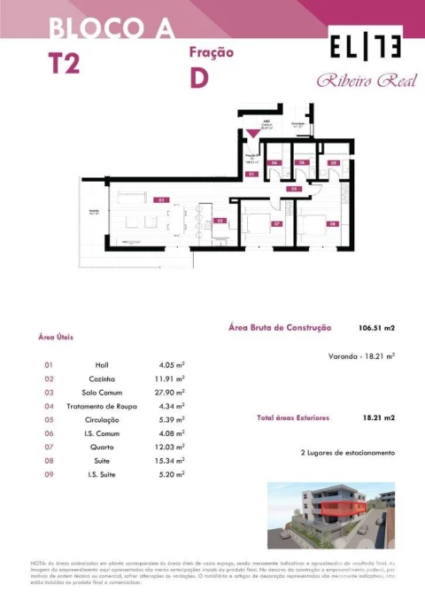 Apartamento T2 para Venda em Camara de Lobos