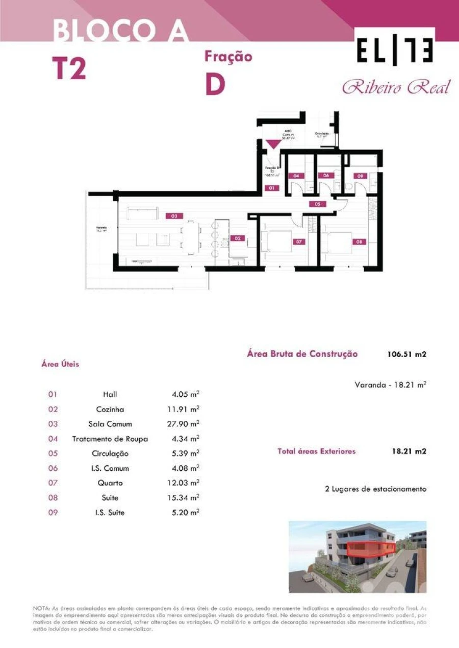 Apartamento T2 para Venda em Camara de Lobos Foto 12