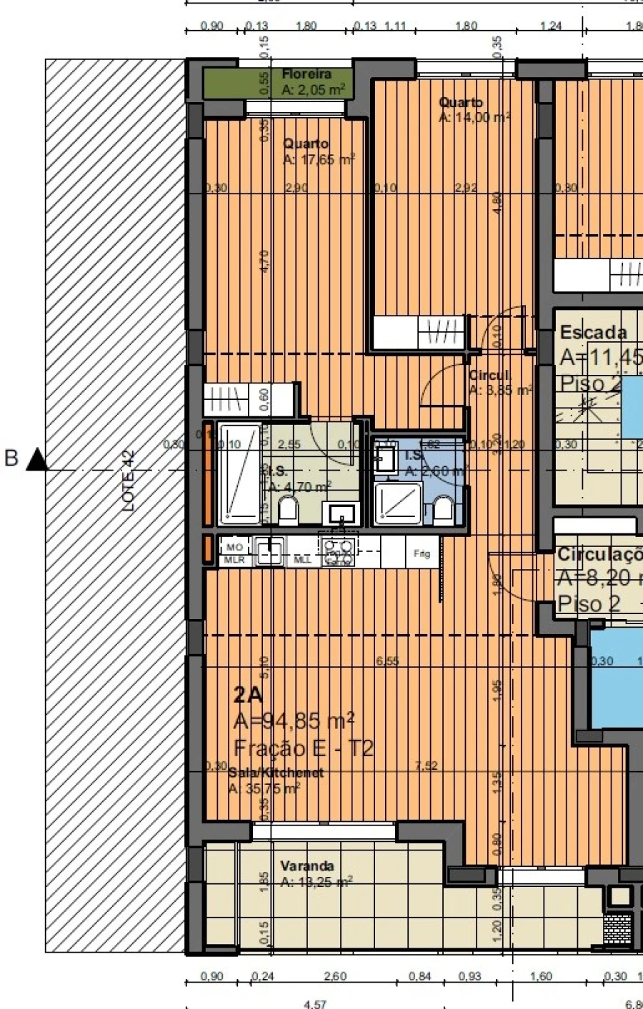 Apartamento T2 para Venda em Montijo e Afonsoeiro Planta 1