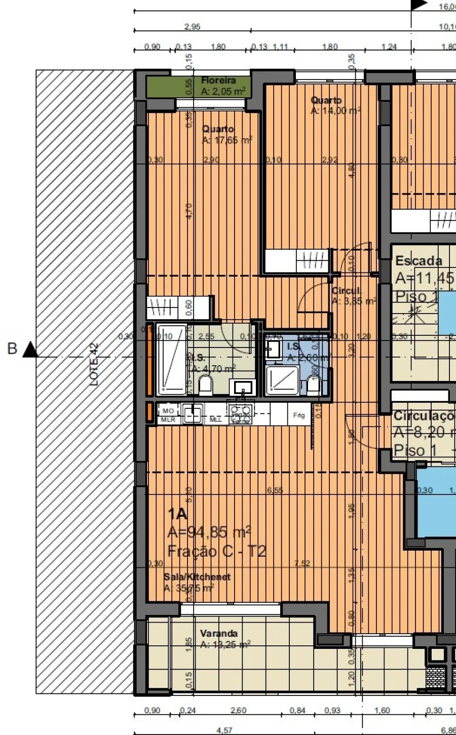 Apartamento T2 para Venda em Montijo e Afonsoeiro Planta 1