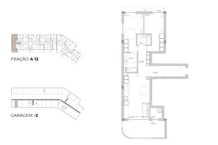 Apartamento T3 para Venda em Bougado (São Martinho e Santiago) Planta 1