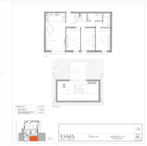 Apartamento T3 para Venda em Bonfim Planta 1